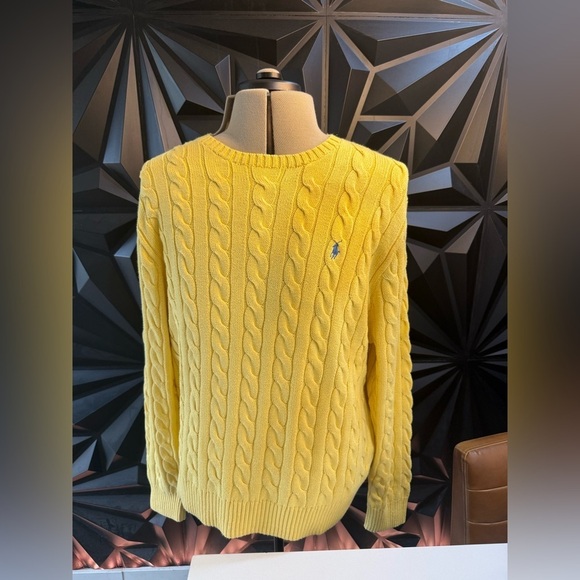Polo Ralph Lauren Other - Polo by Ralph Lauren Bright Yellow Cable Knit Sweater